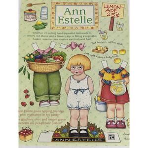 Mary Engelbreit Ann Estelle Paper Doll Lemonade Overalls 8x11" ~ 260401-WH 1059